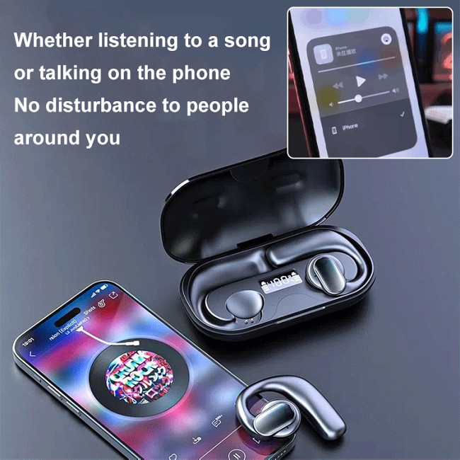 TWS wireless bone conduction digital Bluetooth earbuds