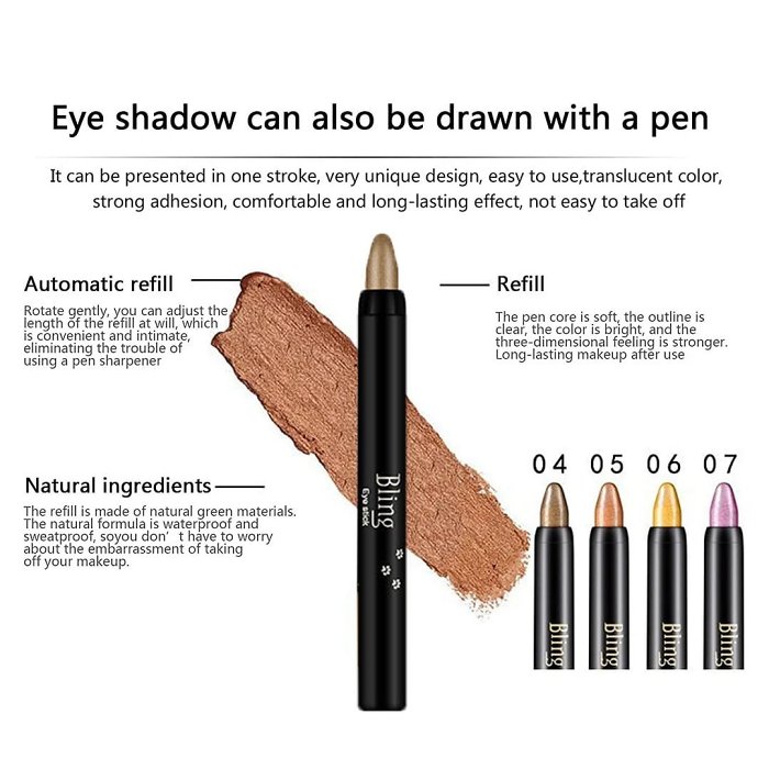 Big Sale 49% OffHighlighter Eye shadow Pencil Glitter Eyeliner Pen(Buy 3 pcs or more get free shipping)