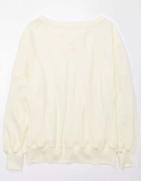 Oversized Big Hug Waffle Sweatshirt （Buy 2 Free Shipping）