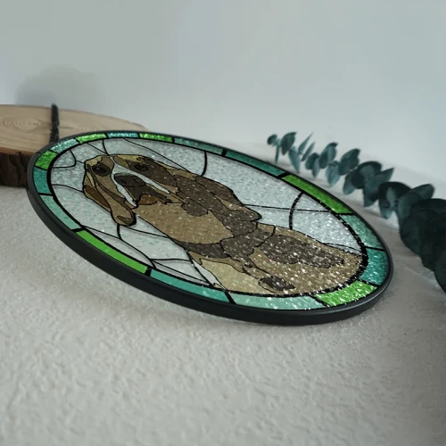 Stained Glass Dog Memorial