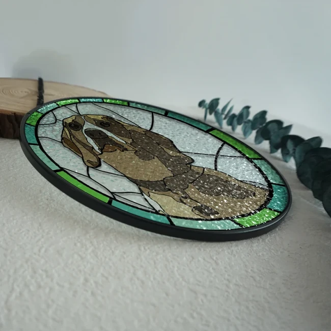 Stained Glass Dog Memorial