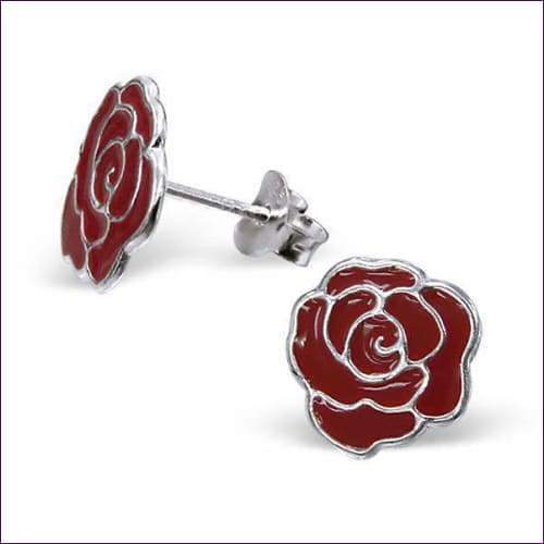 Red Rose Children Stud Earrings