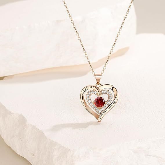 Preserved Real Rose with Mom Necklace