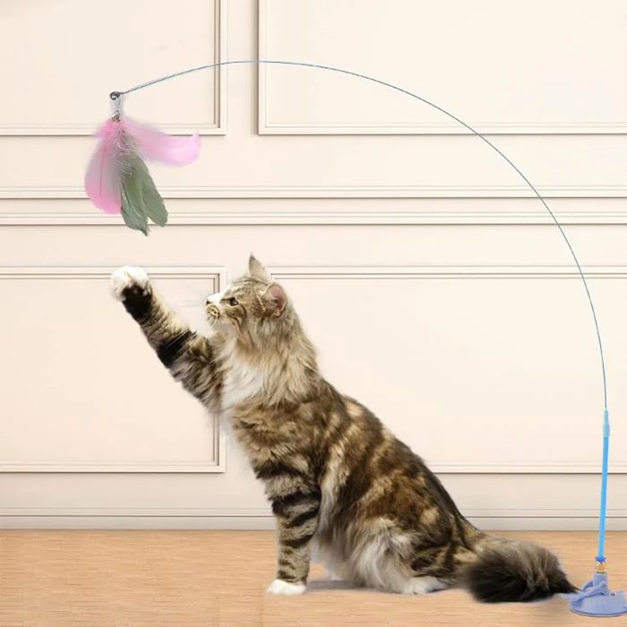 Strong suction cup automatic cat toy