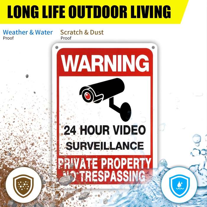 4pc Heavy-Duty No Trespassing Signs