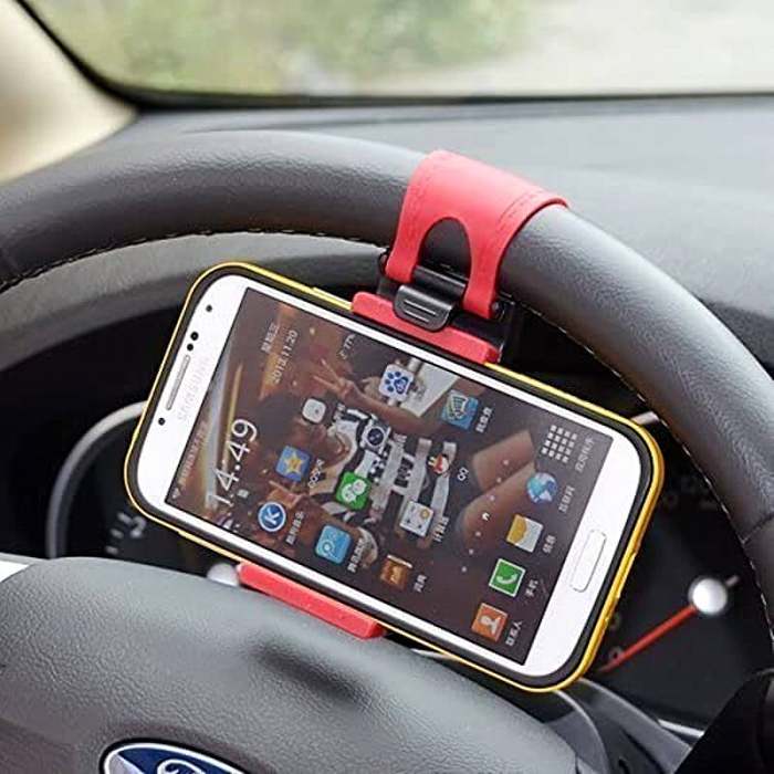 Car Steering Wheel Stroller Handlebar Phone Holder