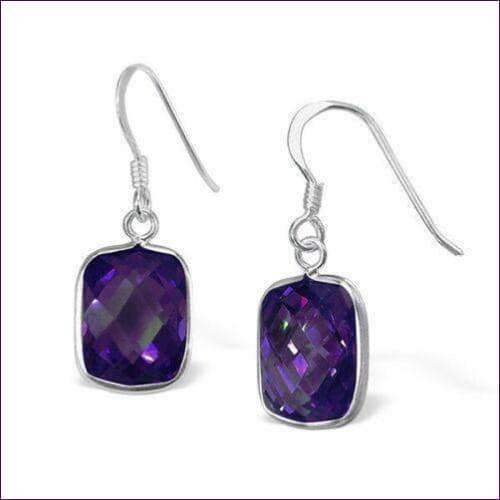 Silver Amethyst Earrings