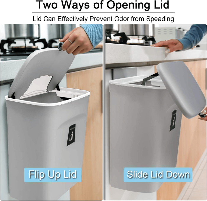 Wall-mounted trash cans
