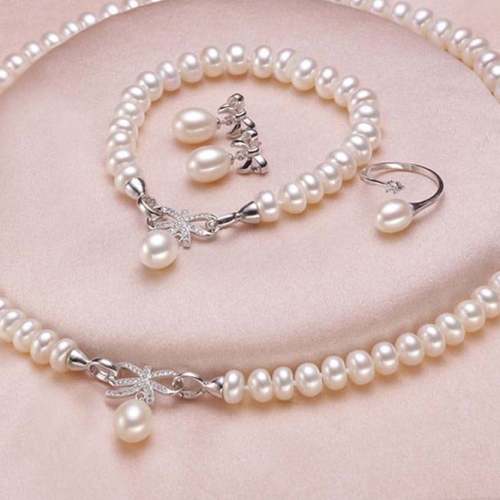 Wedding Freshwater Pearl Jewelry Set