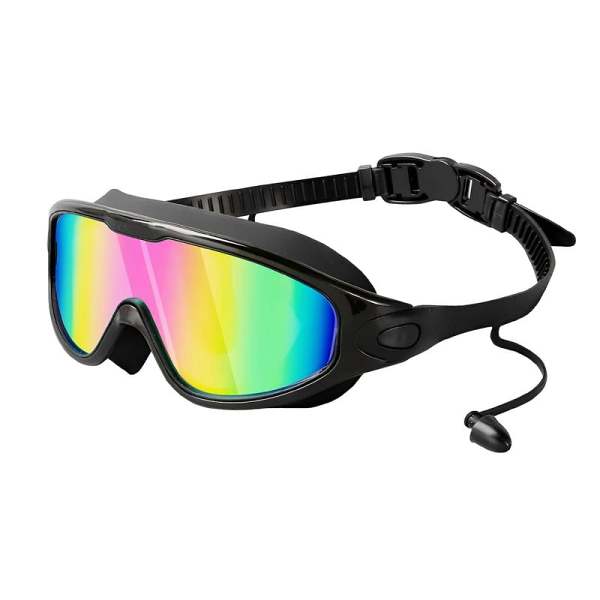 Swim Goggles with Ear Plugs UV Protection No Leaking Anti Fog Lens Swimming Glasses