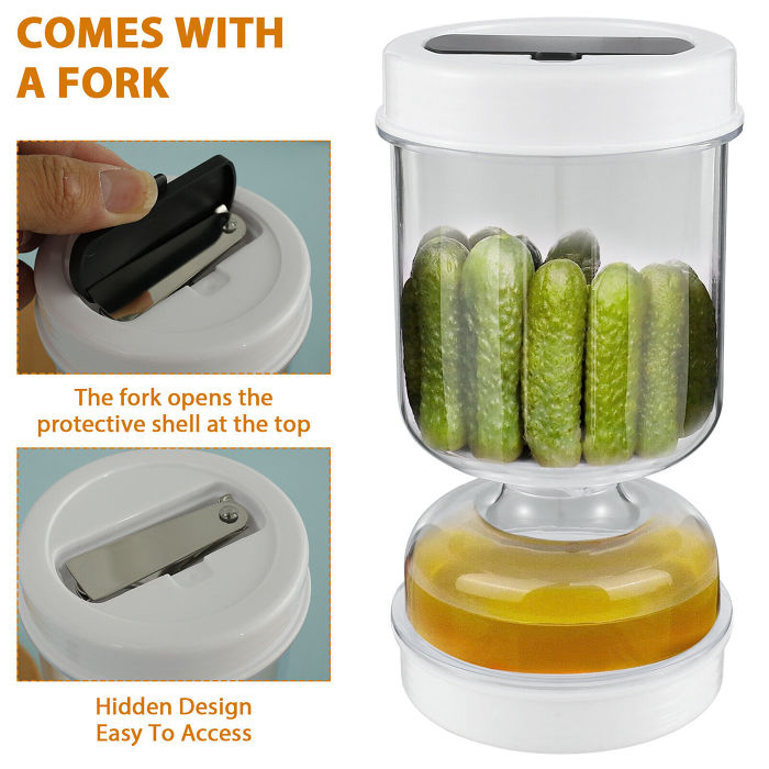 Pickle Container with Strainer
