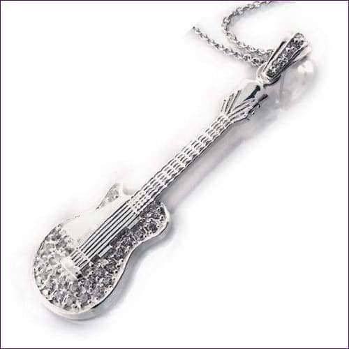 Silver Guitar Pendant