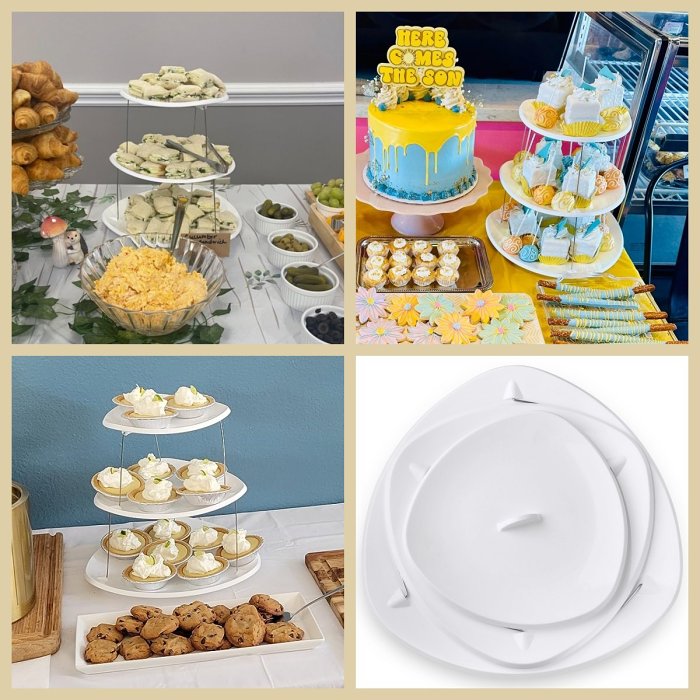 Collapsible 3-Tier Party Tray