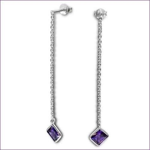 Long Chain Silver Earrings