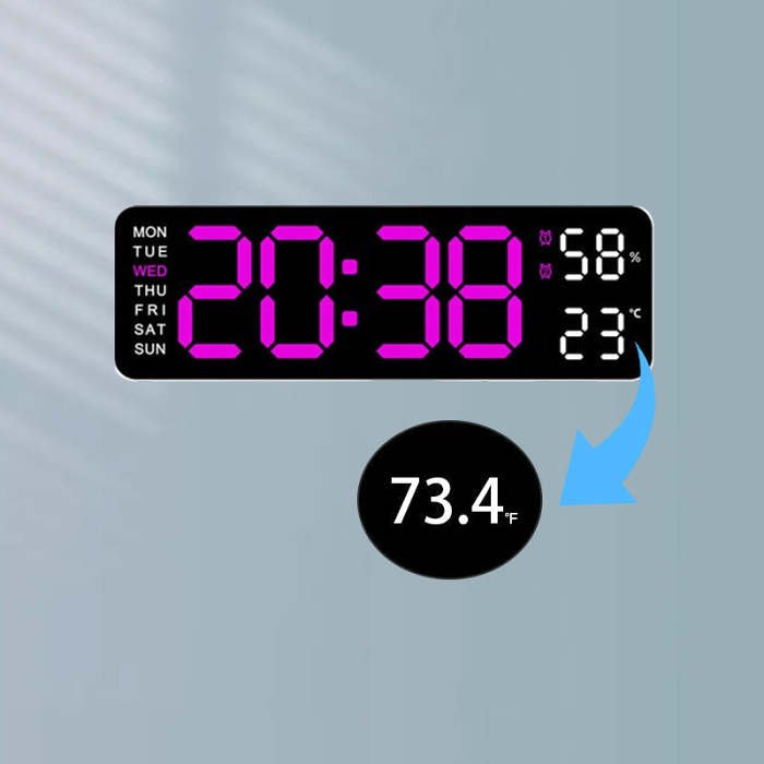 2024 Upgraded Digital Wall Clock Large Display