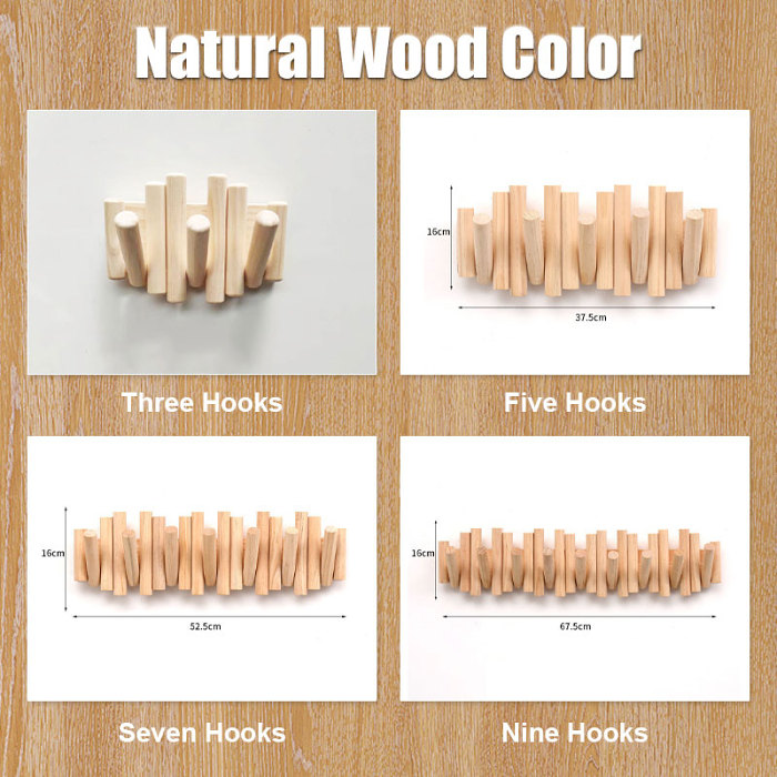 Solid Wood Coat Rack