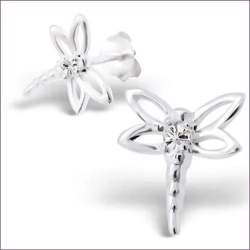 Sterling Silver Dragonfly Earrings