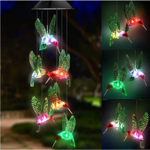 Hummingbird Wind Chime LED Solar