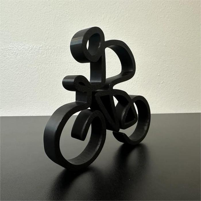Minimalistic Cyclist Sculpture