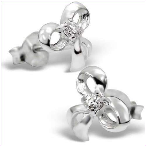 Ribbon Sterling Silver Earrings