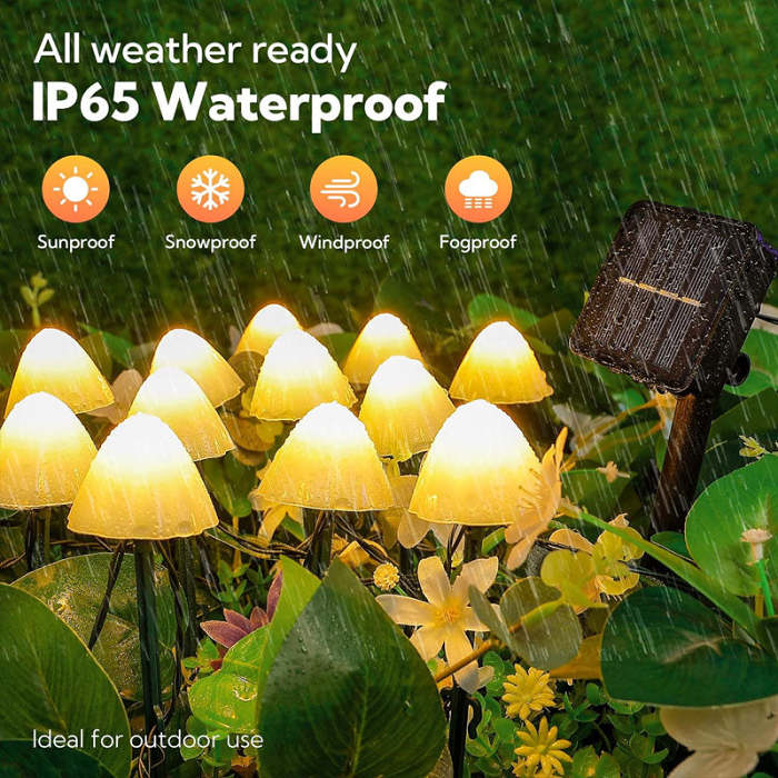 High Bright Waterproof Solar Ground Mushroom LightFree shipping on orders over $60