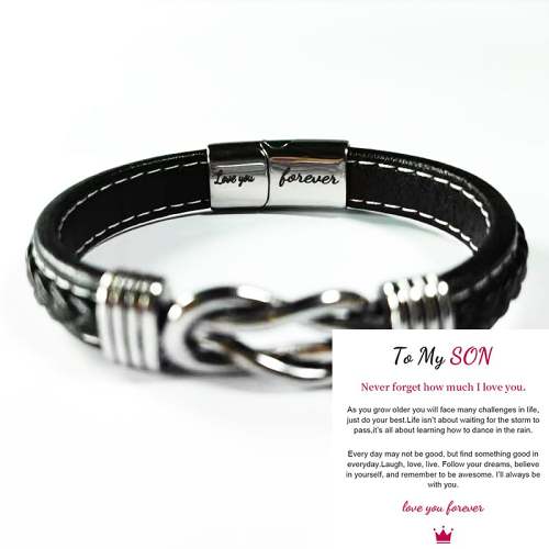 To My Man, I Love You Forever and Always Linked Bracelet