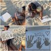 DIY Romantic Beach Handprint Memorial Album - A SET[All tools included