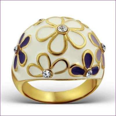 Round Flower Fashion Ring