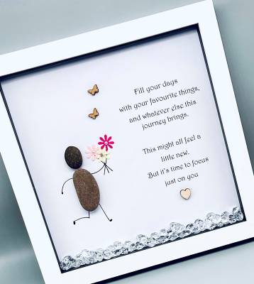 Christmas Sale 49% OFFGood luck present, pebble art picture framed poem