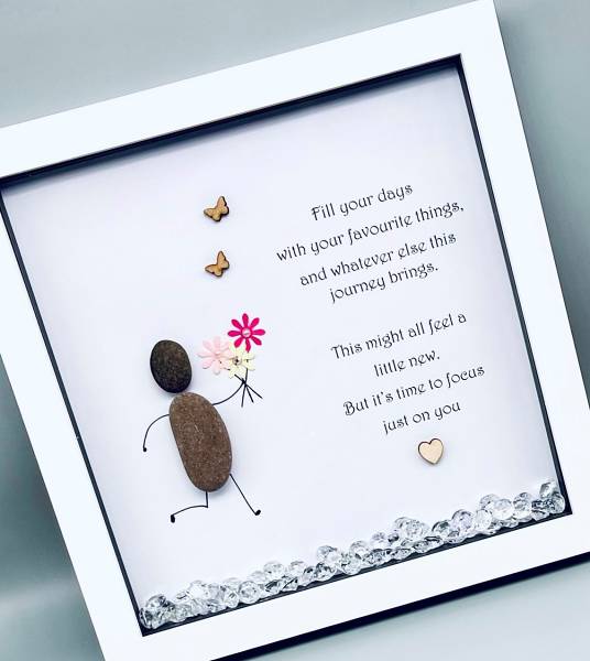 Christmas Sale 49% OFFGood luck present, pebble art picture framed poem