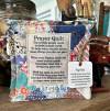 Hand-woven Prayer Quilt with Cross Inside - Remembrance Christian Gift