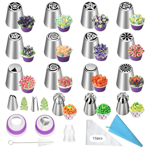 (49% OFF - Mega Sale) - Cake Nozzle Set - you can easily make a beautiful cake at home to complete your dim sum dreams