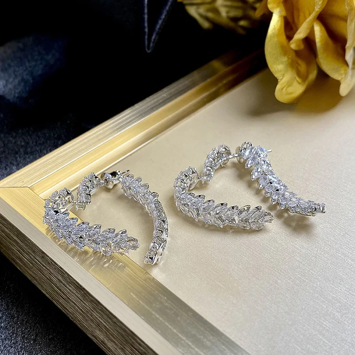 Firaluna | French Crystal Love Earrings