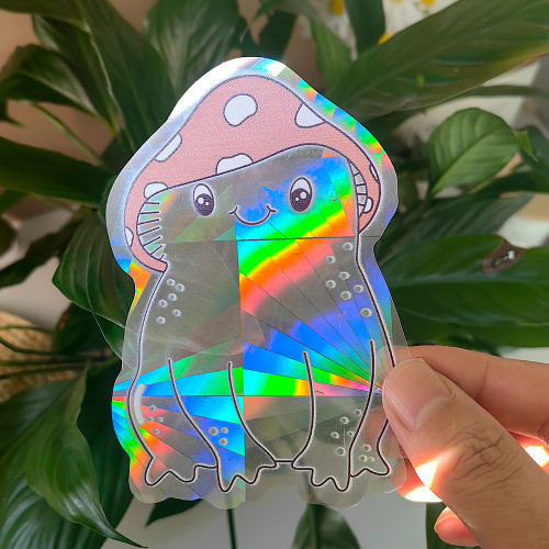 Magic Mushroom Sun Catcher Sticker