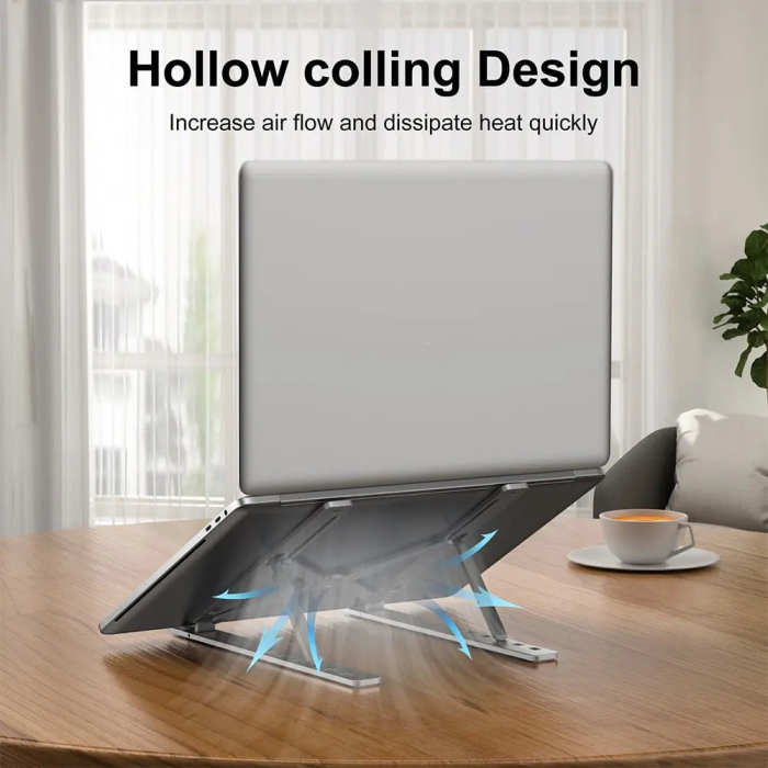 Foldable Aluminum Portable Laptop Stand for MacBook & PC