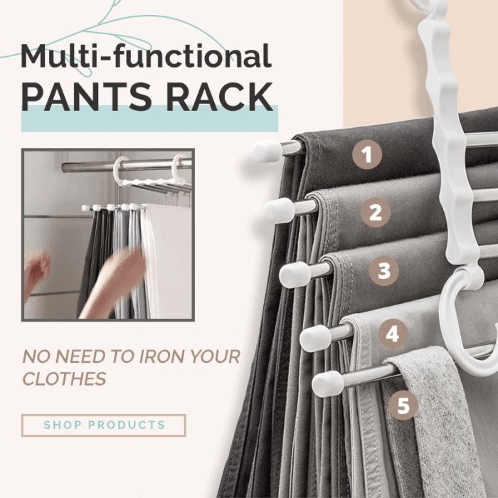 (Hot Sale NOW- SAVE 48% OFF) Multifunctional Pants Rack