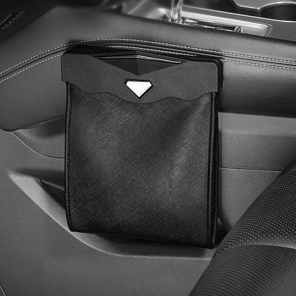 Buy 2 Get 10 roll of  garbage bags free - Smart LED Waterproof Car Leather Trash Can