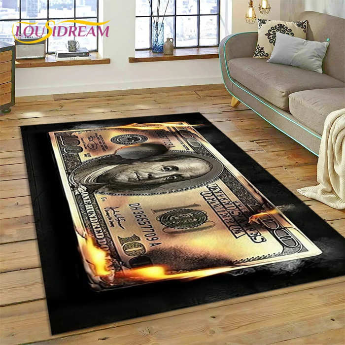 Dollar Cartoon Area Rug