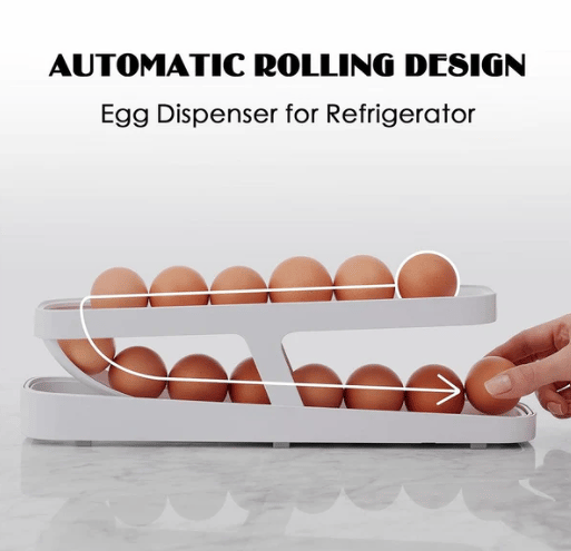 Automatic Scrolling Egg Rack Holder Storage Box
