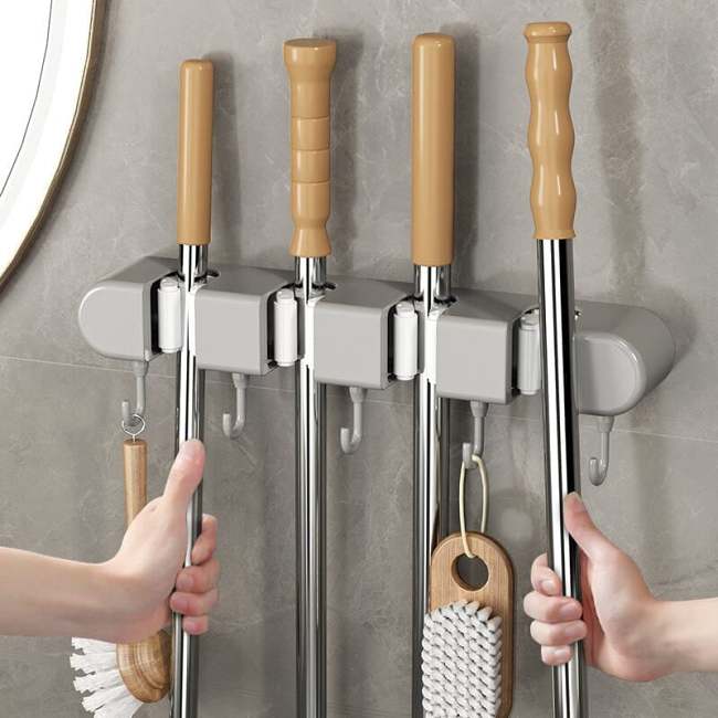 Hot Sale 48% OFF Multifunctional Mop Holder with Hook