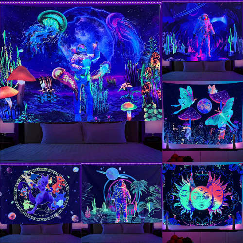 UV Light Emitting Neon Hanging Cloth