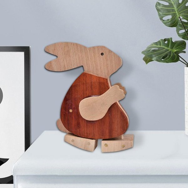 Wooden automatic walking toy on a slope