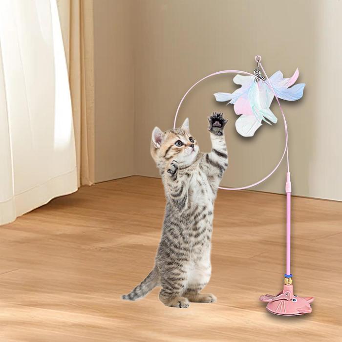 Strong suction cup automatic cat toy