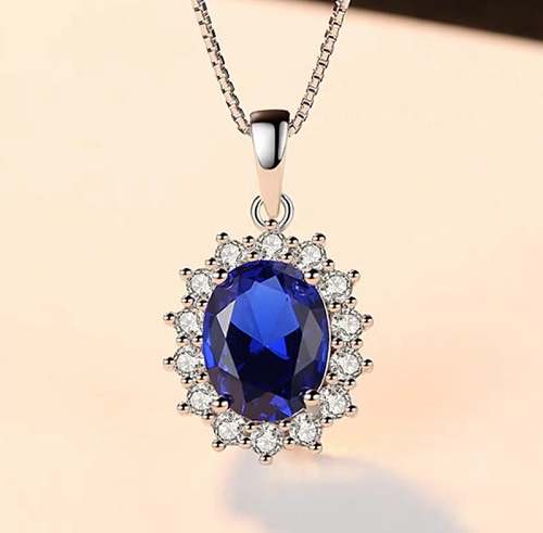 Sapphire Silver Necklace