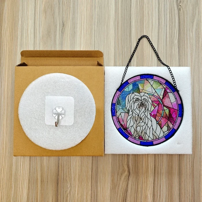 Stained Glass Dog Memorial