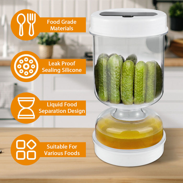 Pickle Container with Strainer