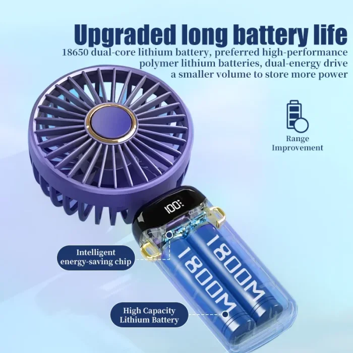 Foldable and Hangable Portable Rechargeable Mini Handheld Fan