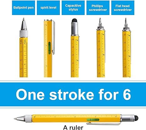 6 in 1 Multi-functional Stylus Pen