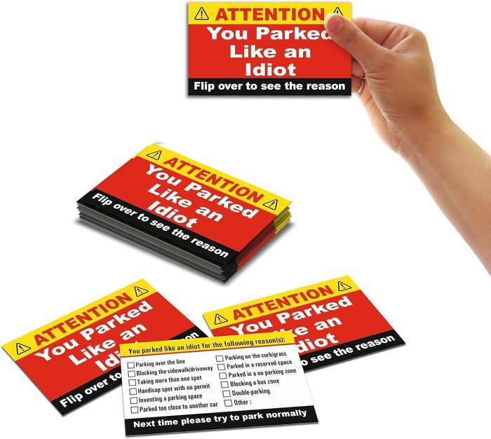 Pack of 50 - PRIVATE PARKING VIOLATION WARNING CARDS