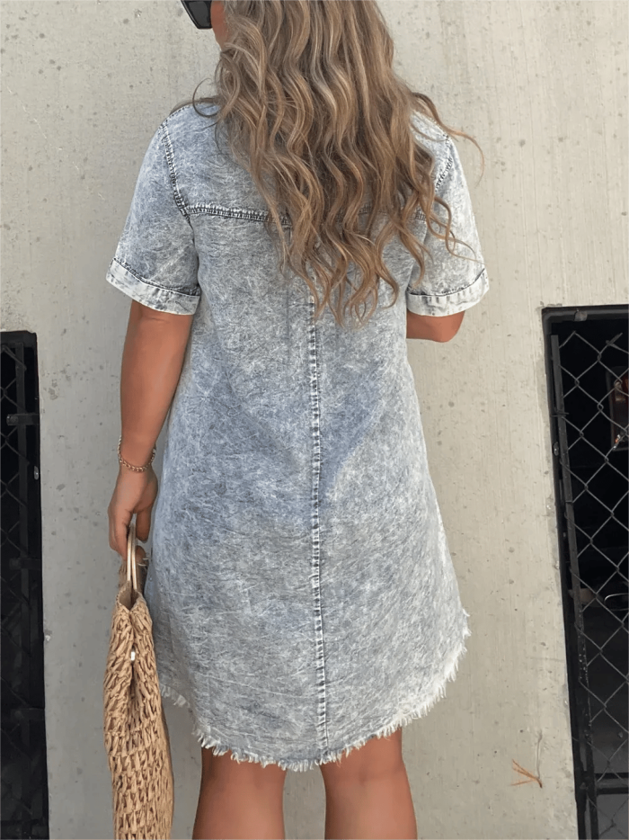 2024 WOMEN'S WASHED SHIRT DRESS